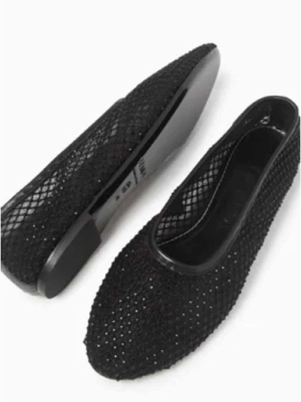 Staud Alba mesh ballet flats size 38 1/2, black